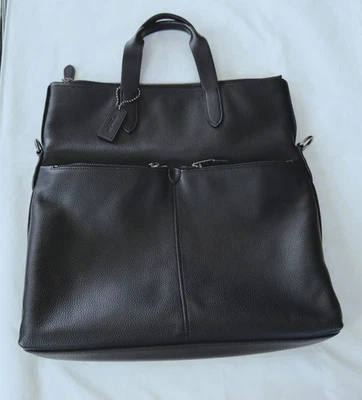 Coach Metropolitan Utility Tote Black 24840 Pebbled Leather *NO Xbody Strap* - Image 1 of 4