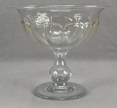 19th Century Pittsburgh Pattern Molded Hand Blown Flint Glass Compote C. 1830s - Image 1 of 4