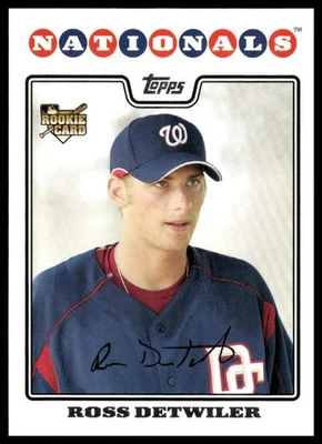 2008 Topps #92 Ross Detwiler RC Washington Nationals NM+ - Image 1 of 2
