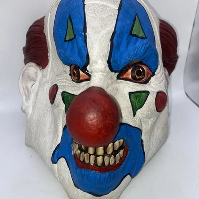 Rubber Clown Mask Kmart 2000 Paper Magic Group Evil Circus Halloween Costume Vtg - Image 1 of 3