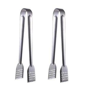 2 Pezzi Pinze da Servizio Clip per Alimenti in Acciaio Inox Buffet Barbecue Pane - Foto 1 di 12