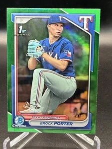 2024 Brock Porter Bowman #BCP-36 1st Chrome Prospects Green Refractor 78/99 - Bild 1 von 3