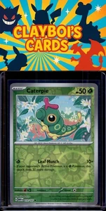 Caterpie SV: Scarlet & Violet 151 Pokémon 010/165 Reverse Holo NM+ - Picture 1 of 2
