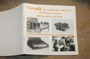 Chronik DDR VEB Robotron Optima Büromaschinen Schreibmaschine Erfurt - Afbeelding 1 van 11