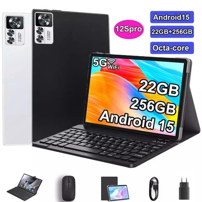 2025 Tablet 22GB+256GB Android15 10Zoll 8000mAh 8MP+5MP 5G WiFi Tablet Pad PC - Bild 1 von 4