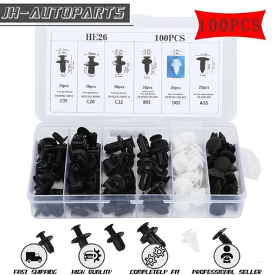 Kit de sujetador de fijación 100X para Hyundai parachoques guardabarros forro empuje clips de retención Foto 1 de 4