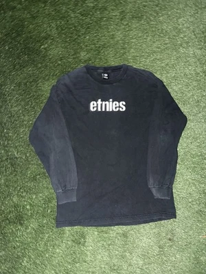 Camiseta gráfica Etnies de manga larga para hombre talla grande negra monopatín ropa de calle Foto 1 de 4