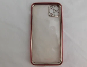 Custodia iPhone 11 Pro Max Silicone Rosa e Trasparente Slim Protettiva - Foto 1 di 4