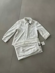 Pailletten Hose und Bluse weiß NEU Einheitsgröße LUMINA Italy - Bild 1 von 7