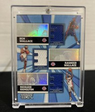 2005-06 Luxury Box Triple Relics - Ben Wallace Rasheed Rip Hamilton Pistons /250