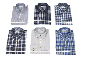 Camicia uomo flanella scacchi con taschino invernale manica lunga 6 colori - Imagen 1 de 17