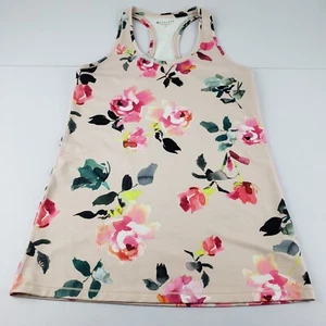 Athleta Tank Top Womens Small Shanti Pink Floral Printed Racerback Shirt Stretch - Picture 1 of 8