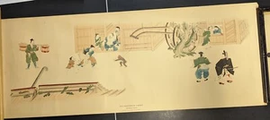 ⭐GENUINE⭐ 43" Japanese Painting Art Child Frightened by A Monkey Chinese Korean - Picture 1 of 7