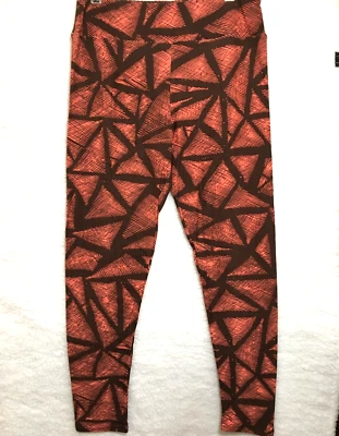 LuLaRoe Leggings Adulto TC Alto Curvilíneo (Talla 12-18) Rosa con Rayas Marrones (Chocolate) Foto 1 de 4