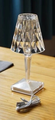 Lampada simil Cristallo 3 luci Decorativa, per Atmosfera e Luce Notte - Immagine 1 di 4