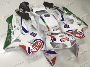 Fit for 05-06 CBR600RR White Blue ABS Red Injection Mold Bodywork Fairing Kit - Picture 1 of 9