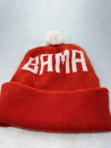 Vintage Alabama Crimson Tide Red White Ski Hat Beannie Knit Bama Tide - Picture 1 of 8