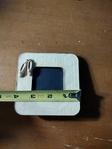 Vintage Baby Ballerina Mike and Ally 4" Square Enamel Picture Frame for 2” Photo - Picture 1 of 7