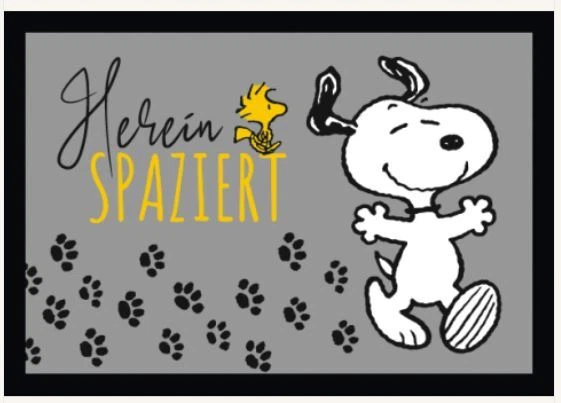 UNITED LABELS Peanuts - Snoopy + Woodstock Fussmatte Hereinspaziert 39 x 58 cm Türmatte