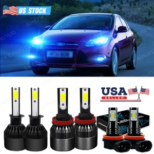 For Ford Focus 2012 2014 2015 2016 LED Headlights High Low Beam Fog Light Bulbs - Picture 1 of 12