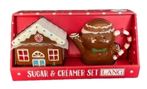 Lang Navidad Pan de Jengibre Casa y Pan de Jengibre Hombre Azúcar y Crema Set NUEVO - Imagen 1 de 3