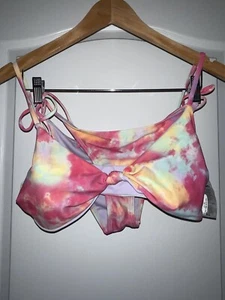 NEW Surf Style Tie Dye Bikini 2 Piece Juniors XL- Pink/ Lavender / Teal - Picture 1 of 11