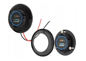 LXG555 Wbudowane gniazdo Gniazdo USB-A + USB-C Ładowarka 12V-24V Samochód / Łódź - Zdjęcie 1 z 2