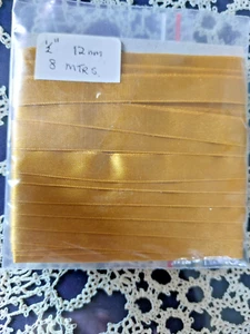 8 metres of 12mm ( 1/2 inch ) Gold ribbon - Picture 1 of 1