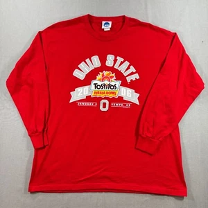 VTG Ohio State Buckeyes Long Sleeve Shirt Mens XL Red 2006 Fiesta Bowl VF - Picture 1 of 9