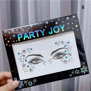 Face Gems Adhesive Glitter Jewel Tattoo Sticker Festival Rave Party Body MakeUp• - Picture 1 of 26