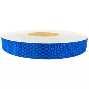 1" Zoll blau reflektierendes Band Oralite V98 Orafol Reflexite prismatischer Kleber - Bild 1 von 15