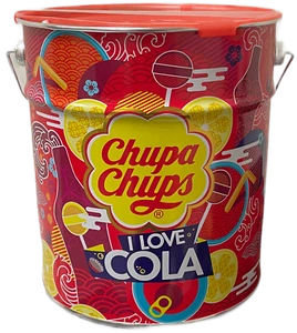 CHUPA CHUPS Gusto COLA Secchio NUOVA LATTA 150 Lecca Lecca - Foto 1 di 3