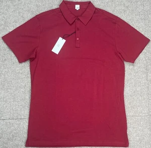 Swet Tailor Men's Maroon Button Up Short Sleeve Polo Shirt Size XL - Picture 1 of 12