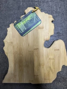 State Of Michigan Shaped Serving & Cutting Board | Totally Bamboo | 13” x 10.75” - Picture 1 of 1