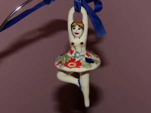 Polish Pottery Ballerina Ornament! UNIKAT Signature Exclusive Zoey! - Picture 1 of 1