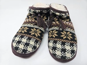 Muk Luks Hausschuhe camelbraun Winter kariert Größe XL 11-12 - Bild 1 von 7