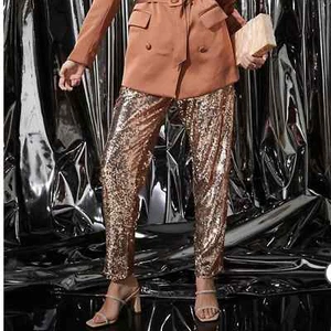 Neu mit Etikett Jennifer Jogginghose hoher Bund goldfarben Pailletten, Größe Medium - Bild 1 von 3