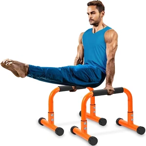 Push up Bar, 12" High Parallettes Bars & Dip Bar with Full-Cover Foam Handles, N - Picture 1 of 9
