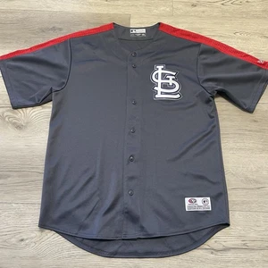 Camiseta de los Cardenales de San Luis Adulto Grande Gris Cosida MLB Béisbol Verdadero Fan - Imagen 1 de 8