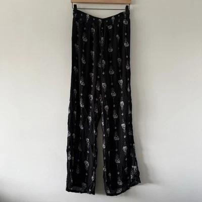 Pantalones Boho Hippie Gitano Pierna Ancha Talla Grande Fluidos Playa Festival India Foto 1 de 4