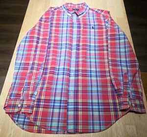 Ralph Lauren Button Down Shirt Boys Size XL (18-20) Plaid Red Blue Green Purple - Picture 1 of 12