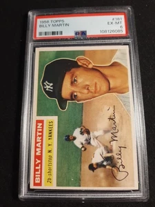 Topps Billy Martin 1956 #181 PSA EX-MT 6 - Imagen 1 de 2
