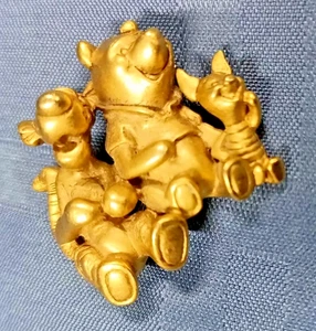 Vintage Disney Golden Trio Pooh Ferkel Tigger Brosche FS - Bild 1 von 4