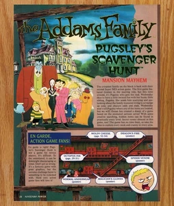 The Addams Family Pugsley's Scavenger Hunt - Videogioco Stampa Pubblicità Poster Art 1993 - Foto 1 di 3