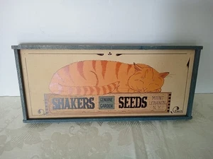 SHAKERS SEEDS Wood Sign PRIMATIVE Folk Art RUSTIC Country GARDEN Wall Décor CAT - Picture 1 of 4