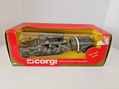1939 Corgi Germam Rocket Launcher # 907 Semi Track Hanomag Die-cast w/ Trailer - Image 1 of 4