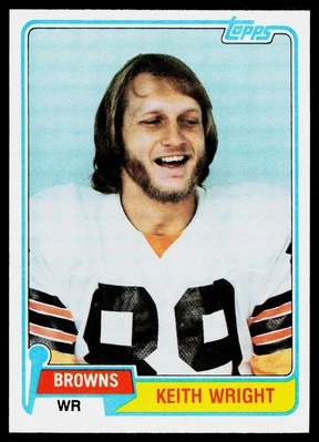 Keith Wright, 1981 Topps, #478, Cleveland Browns, RC - Image 1 of 2