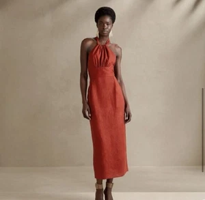 NWT Banana Republic Lisa Linen MIDI Dress - Picture 1 of 6