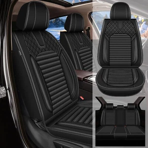 Auto Parts Seat Covers Full Set PU Leather Black For For FORD FUSION 2006-2020 - Picture 1 of 10
