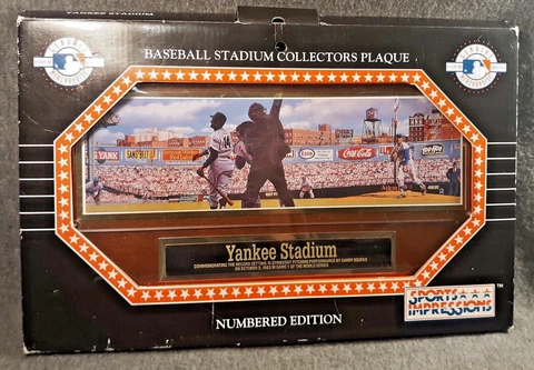 1963  Yankee Stadium Plaque Sandy Koufax 15 Strike Outs Sports Impressions Cover